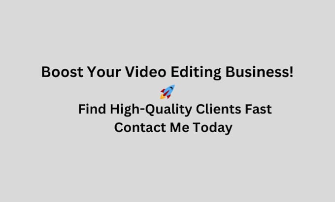 Gig Preview - Find clients for your video editing