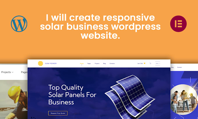 Gig Preview - Build solar business solar wordpress website for solar business