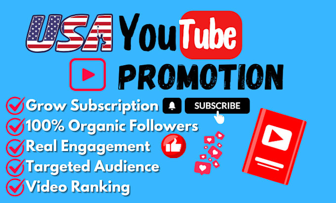 Gig Preview - Boost USA youtube video promotion and grow subscription increase subscribers