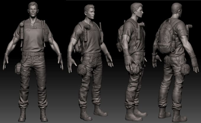 Gig Preview - Sculpt 3d model for digital use,3d model for texturing,zbrush model,uv unrapping