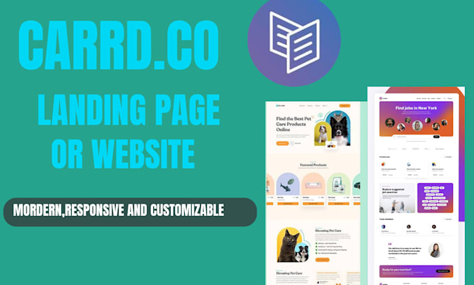 Gig Preview - Design and create a landing page or website with carrd