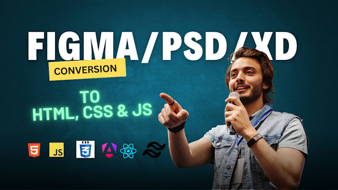 Gig Preview - Convert figma to HTML, PSD to HTML, xd to HTML CSS, and js