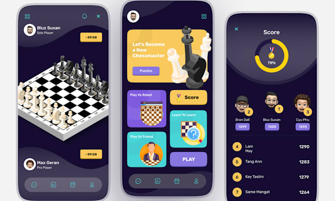 Gig Preview - Build board game card game mobile game app ludo game chess game