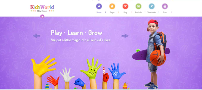 Bestseller - design kindergarten, preschool, daycare, childcare wordpress school website