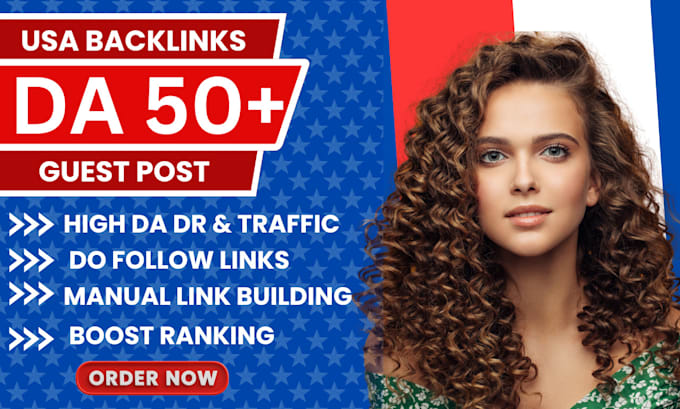 Gig Preview - Create usa backlink or usa guest post on high da usa blogs