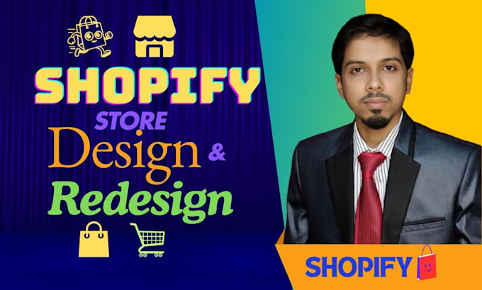 Gig Preview - Do shopify website design, shopify website redesign and product listing