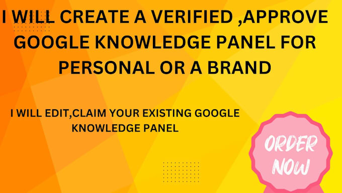 Gig Preview - Create a verified google knowledge panel for individual or company