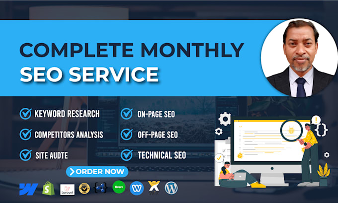 Gig Preview - Provide complete monthly SEO service for top search engine ranking