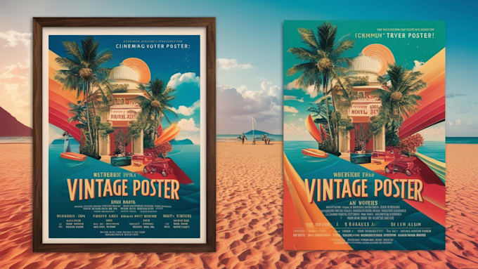 Gig Preview - Design vintage movie poster concert music travel retro flyer for your event