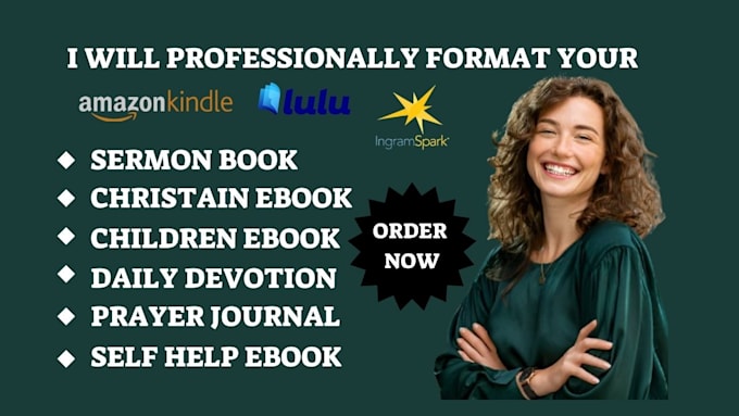 Gig Preview - Design, format  christian ebook, daily devotional, prayer journal for amazon KDP