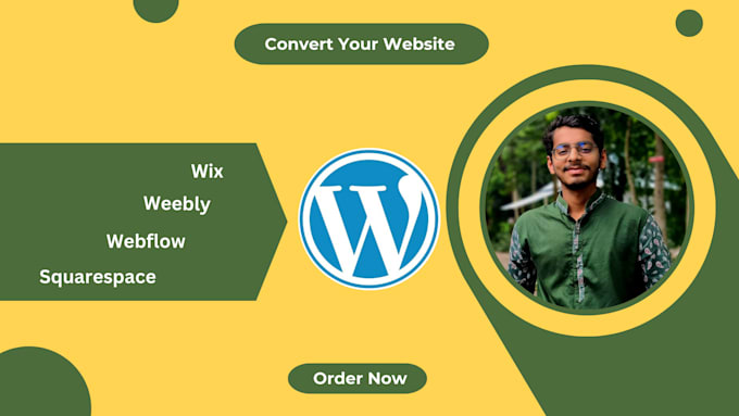 Gig Preview - Convert, clone, or transfer wix, webflow, weebly sites to wordpress