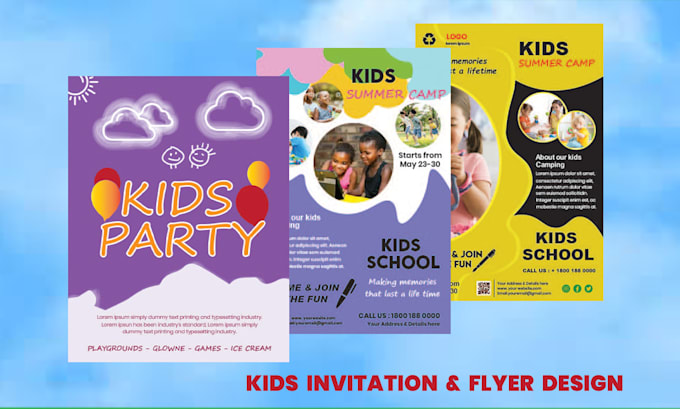 Gig Preview - Create a professional kids flyer just in 1 day