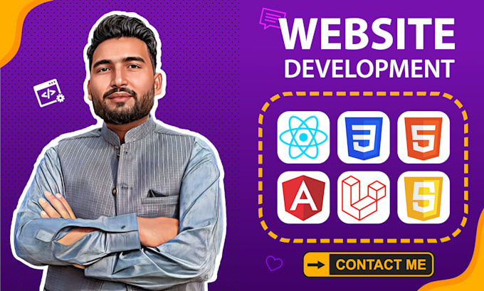 Gig Preview - Do website development, build custom website, frontend, full stack web developer