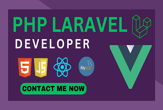 Gig Preview - Be your PHP laravel developer for custom websites and saas application