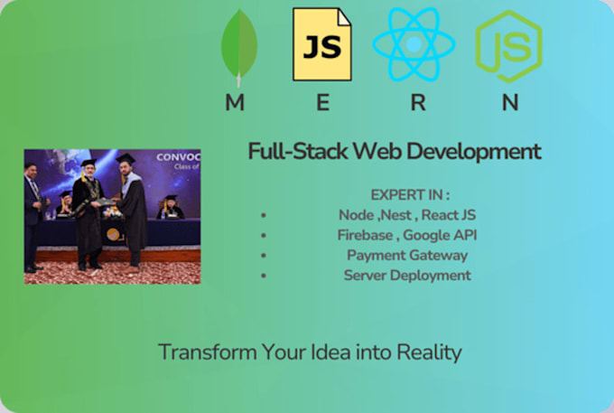 Gig Preview - Be your full stack custom websites developer expert in react and mern