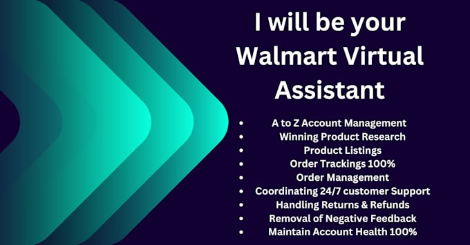 Gig Preview - Your walmart  2 step and wfs virtual assistant VA