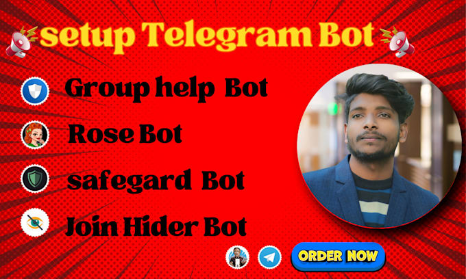 Bestseller - create telegram account and group setup a professional bot for your group