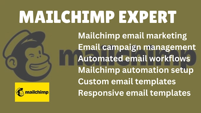 Gig Preview - Mailchimp email campaign with automation workflow, template setup, segmentation