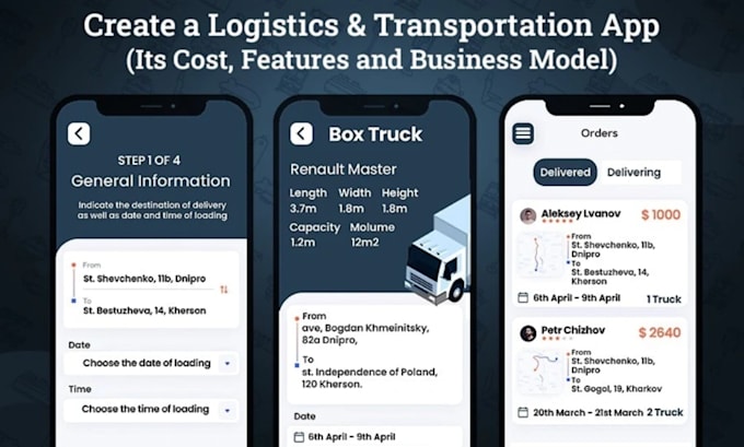 Gig Preview - Develop logistic app, transportation app, delivery app as mobile app developer