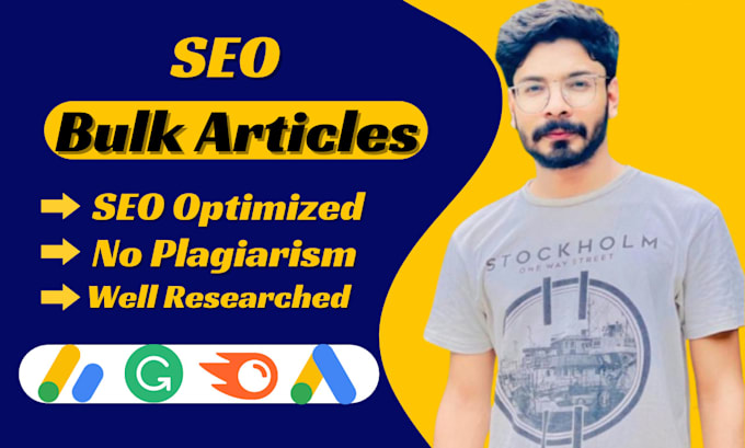 Bestseller - write SEO optimized bulk articles and blog posts for adsense approval