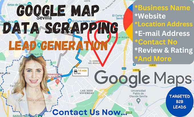 Gig Preview - Do google map scrapping, lead generation, business data, email, linkedin lead