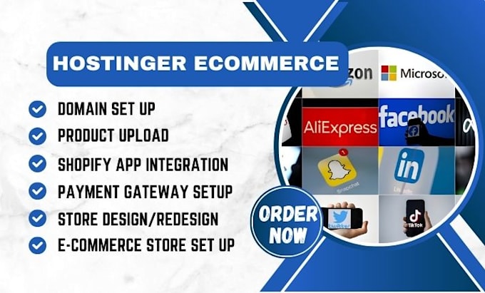 Gig Preview - Create your hostinger ecommerce website for seamless performance