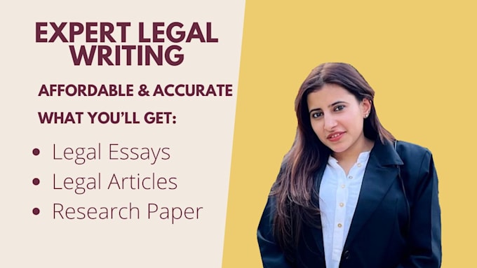 Gig Preview - Do expert legal research, essays, and articles writing services