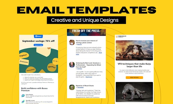 Gig Preview - Design stunning creative and responsive email templates