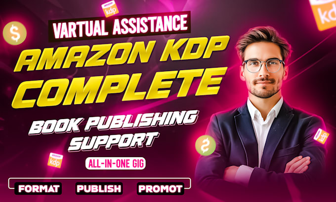 Gig Preview - Be your virtual assistant for amazon kdp self publishing success