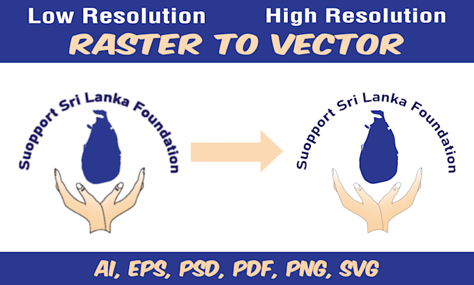 Gig Preview - Vector tracing convert any format to ai, psd, eps, svg, etc