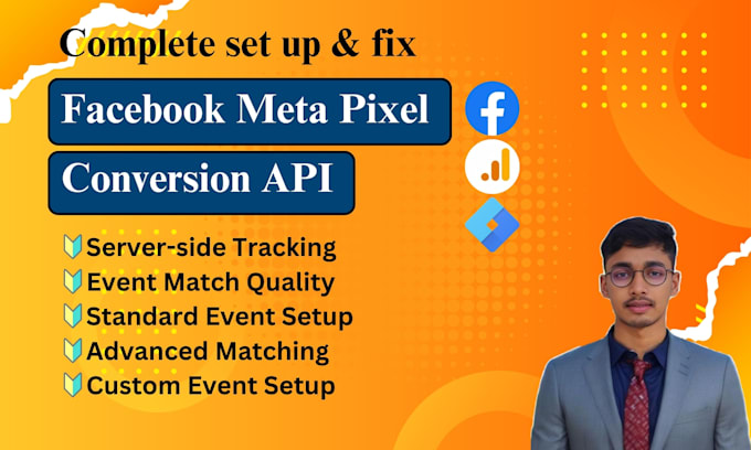 Gig Preview - Setup facebook pixel, meta pixel, conversion API via GTM