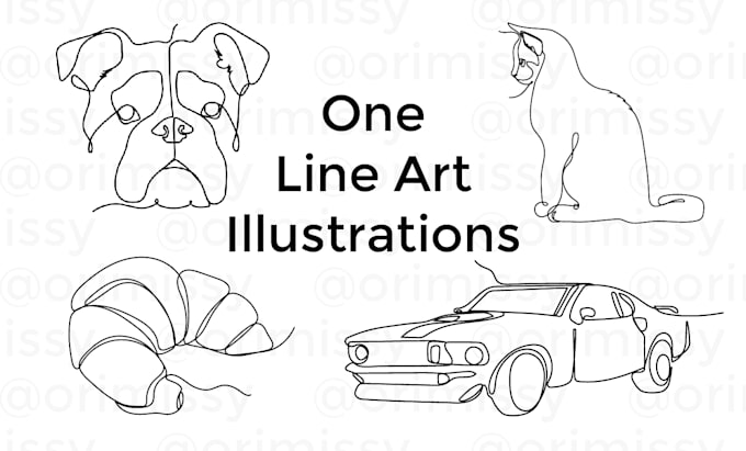 Gig Preview - Create one line art illustrations