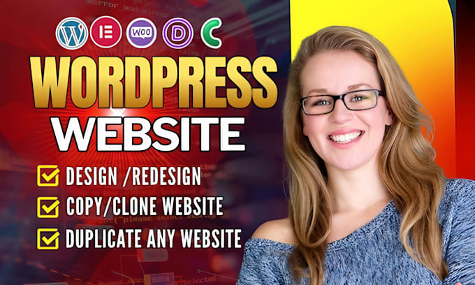 Gig Preview - Design, copy clone, redesign, duplicate, wordpress website using elementor pro