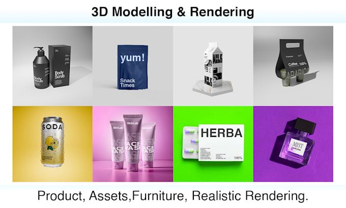 Bestseller - do 3d modelling, product design, assets, realistic rendering