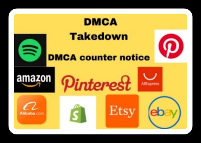 Gig Preview - Takedown report copyright products amazon,shopify,ebay,etsy,walmart under dmca