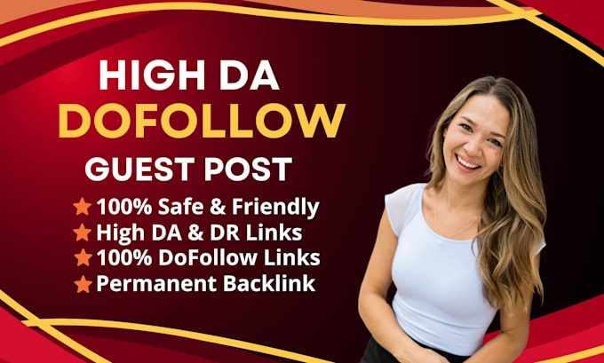 Gig Preview - Write and publish high da guest post with dofollow backlinks