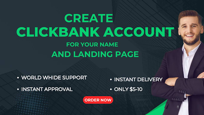 Gig Preview - Create a clickbank or digistore24 account for your name