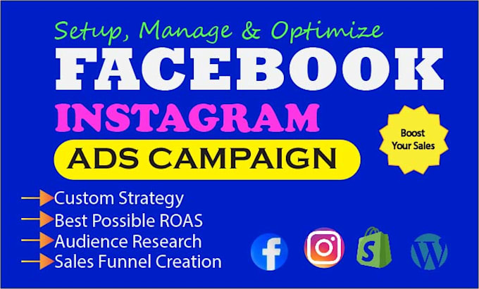 Bestseller - run and manage shopify facebook ads campaign, marketing, instagram advertising