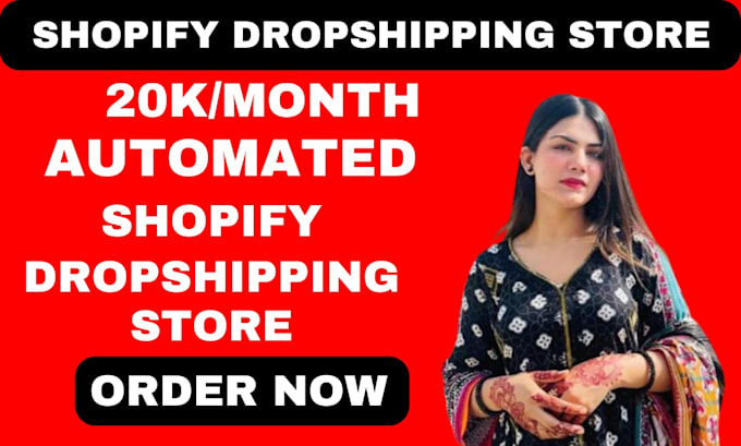 Gig Preview - Build profitable shopify dropshipping store, shopify website