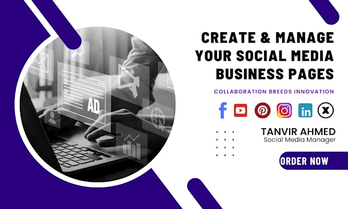 Gig Preview - Create professional social media business pages for your brand growth