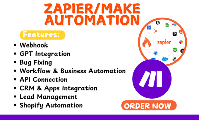 Gig Preview - Do zapier make clickup airtable google sheets gpt quickbooks ghl lead automation