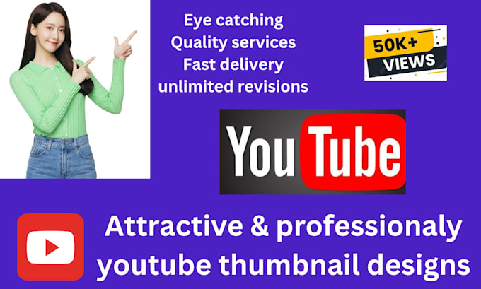 Gig Preview - Design amazing youtube thumbnail in 3 hours