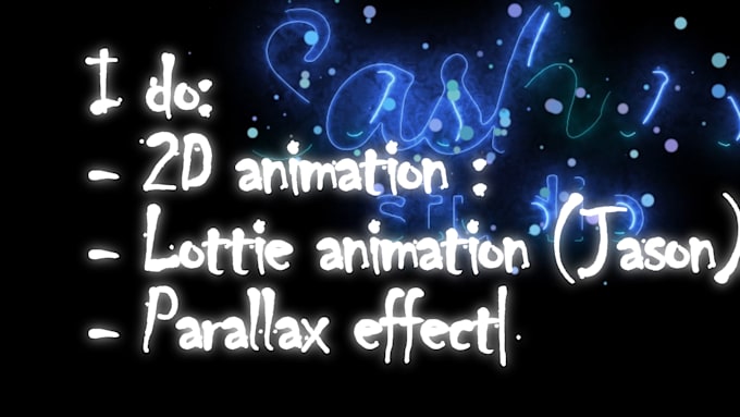 Gig Preview - Do lottie, json, animation with parallax effect