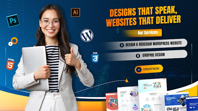 Gig Preview - Create responsive wordpress website design or website redesign