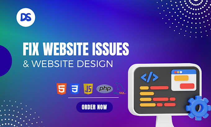 Gig Preview - Fix HTML, CSS, js issues and design a professional website