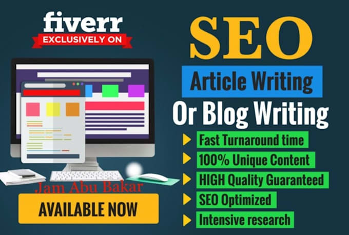 Gig Preview - Write SEO friendly article, blog, and product description