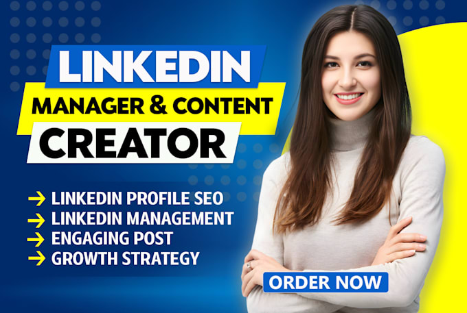 Gig Preview - Be your linkedin manager, content creator and ghostwriter