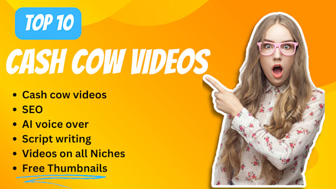 Bestseller - create top 10 faceless cash cow youtube videos