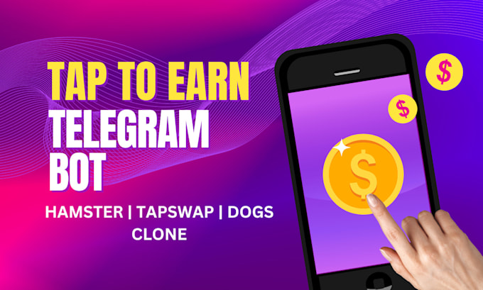 Gig Preview - Create tap to earn telegram mini app bot hamster dogs clone