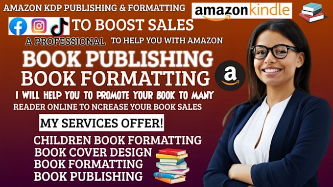 Gig Preview - Format and publish your ebook on amazon kdp, book and ebook formatting,